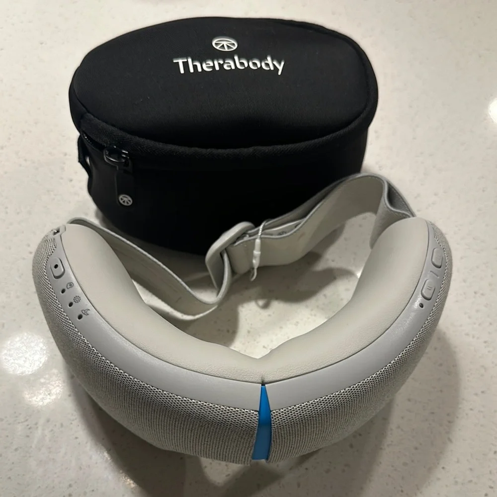 Therabody Gray and Black smart goggles